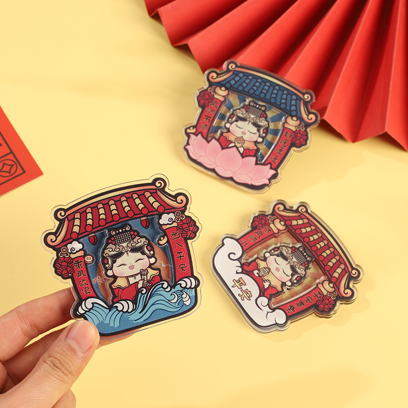 Chinese Immortal Mazu Acrylic Refrigerator Stickers Home Decoration Refrigerator Magnetic Stickers Quanzhou Tourism Cultural and Creative Souvenirs - Image 3