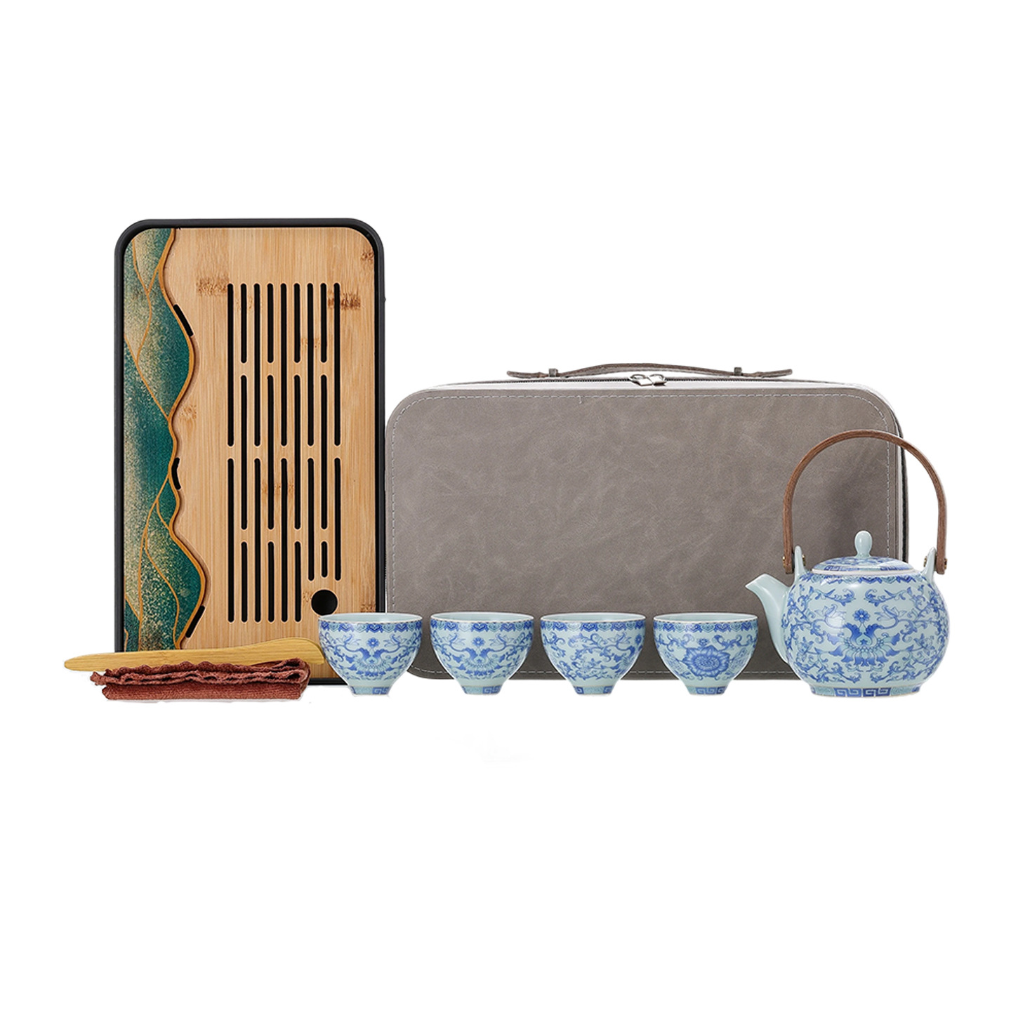 Forbidden City Cultural and Creative Blue and White Tea Set Ceramic Teapot with Filter Tea Cup Gift Box for Teachers and Elders - Image 5