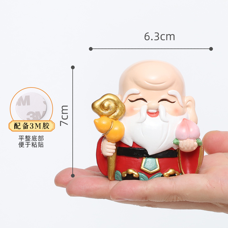 Q Version of the Elderly Couple, Little Fairy Resin Ornaments, Home Decoration Small Ornaments, National Trend, Beautiful Blessing Gifts - Image 4