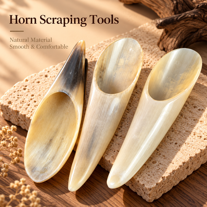 Natural Ox Horn Gua Sha Massage Tool - Image 2