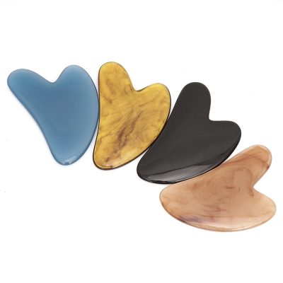 Heart-shaped resin Gua Sha tools color selection
