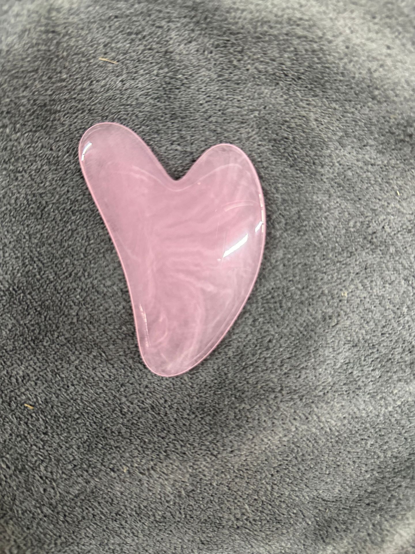 Rose quartz color resin Gua Sha tool