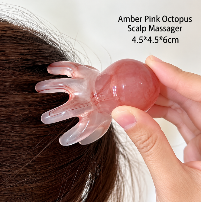 Pink Resin Meridian Massage Brush - Image 3