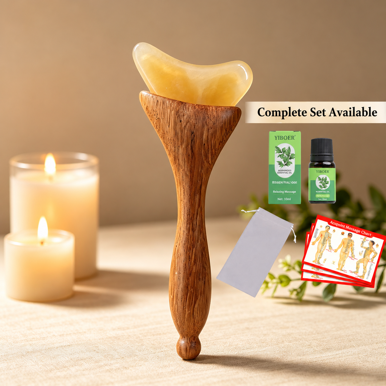 Natural Ox Horn Eye Massage Tool - Image 5